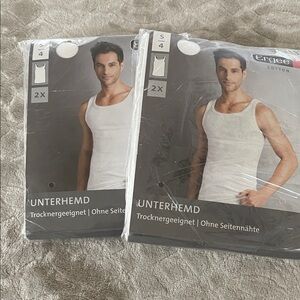 New Ergee Cotton Men's Classic White Tank Top 2x 2-Pack